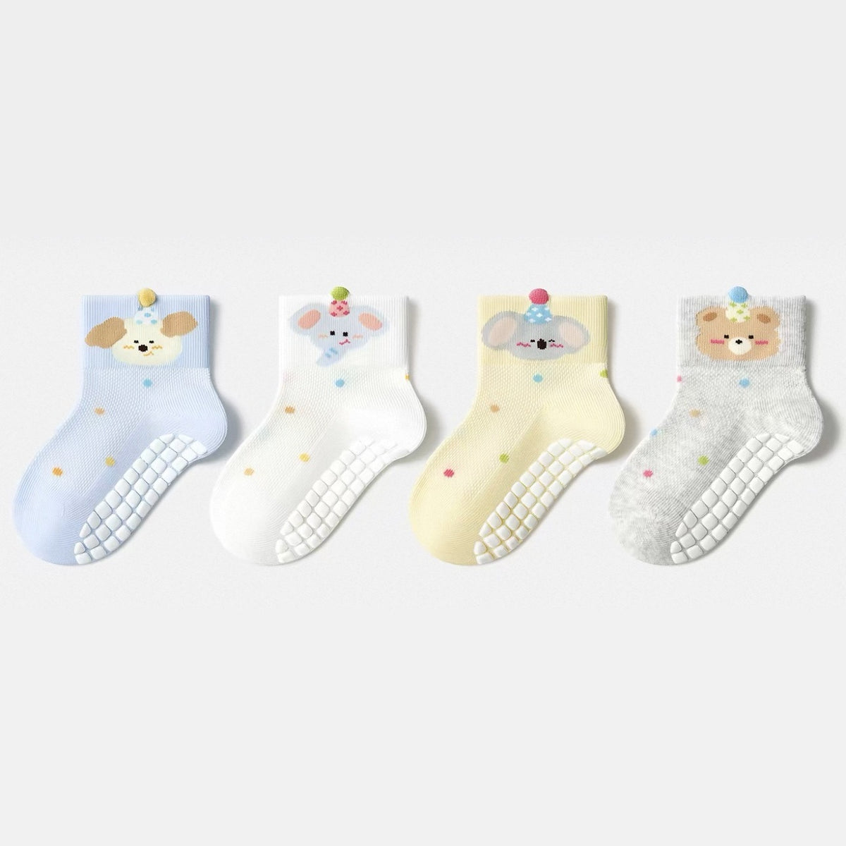 Party Animals Grip Socks - 4 Pack