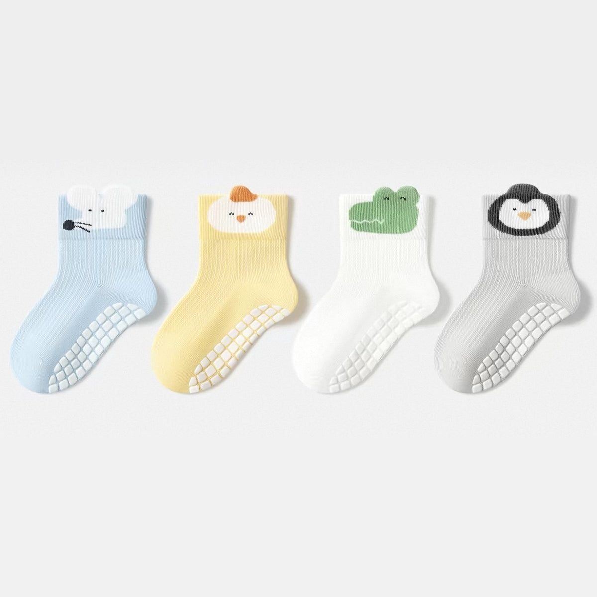 Tiny Critters Grip Socks - 4 Pack